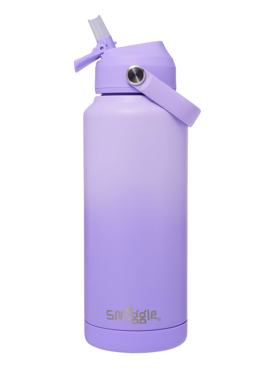 botella isotérmica de acero inoxidable con diseño ondulado 1 litro