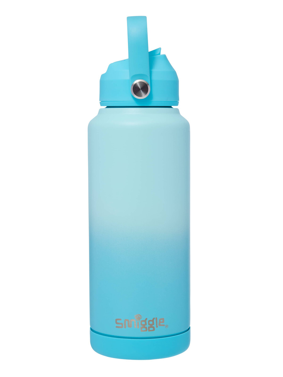botella isotérmica de acero inoxidable con diseño ondulado 1 litro