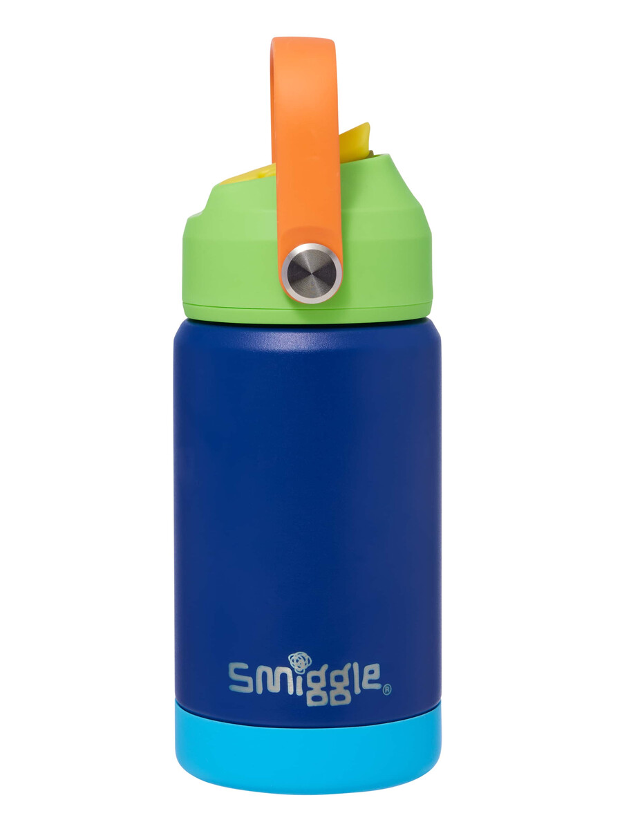botella de acero inoxidable aislada con diseño ondulado de 360 ml