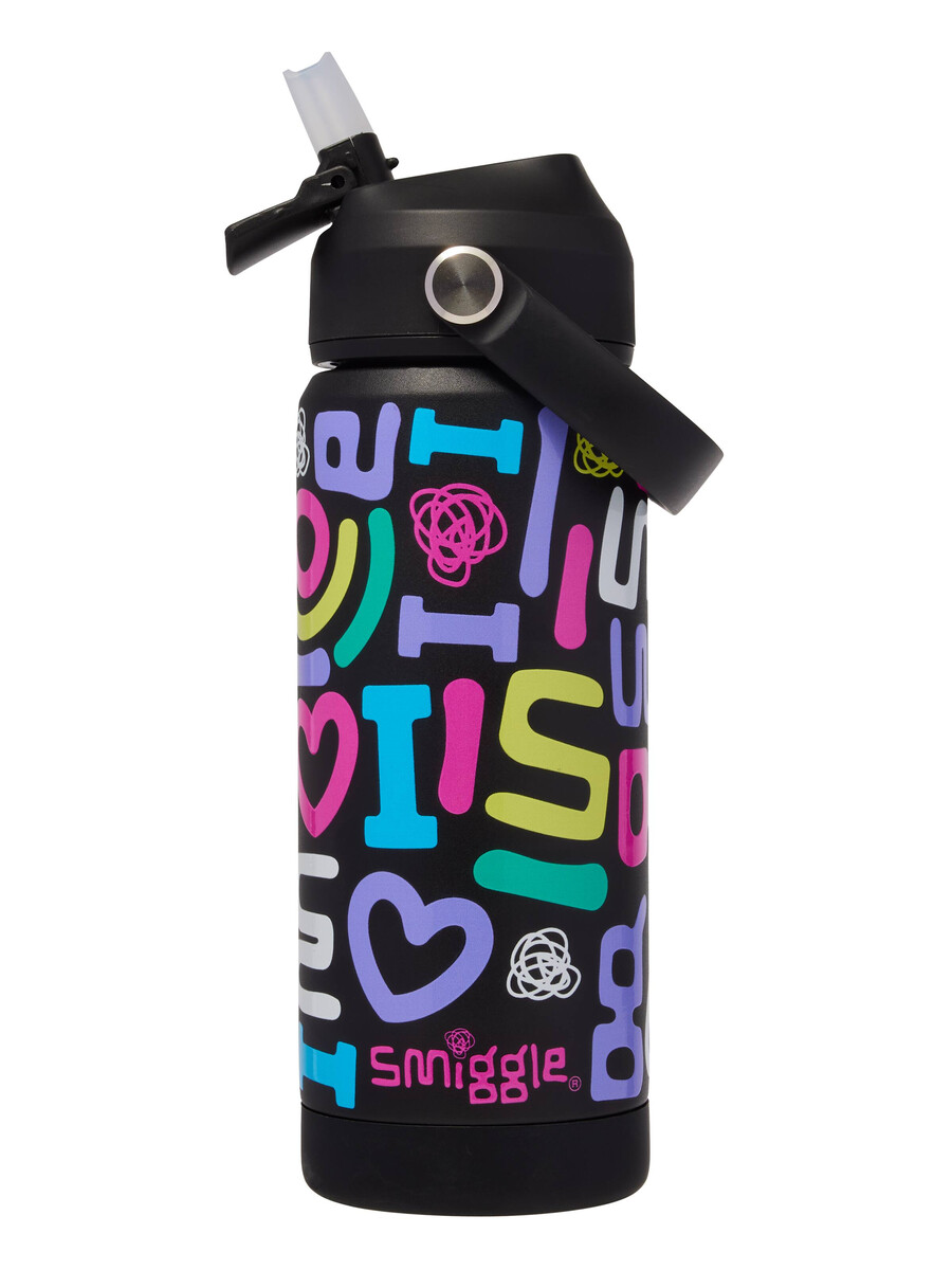 botella de acero inoxidable aislada squiggle de 550 ml