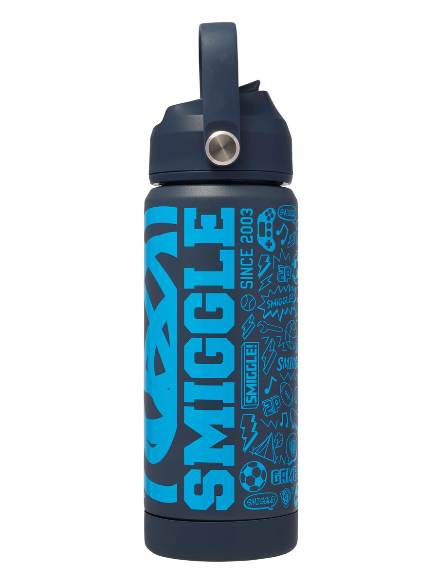 botella de acero inoxidable aislada squiggle de 550 ml