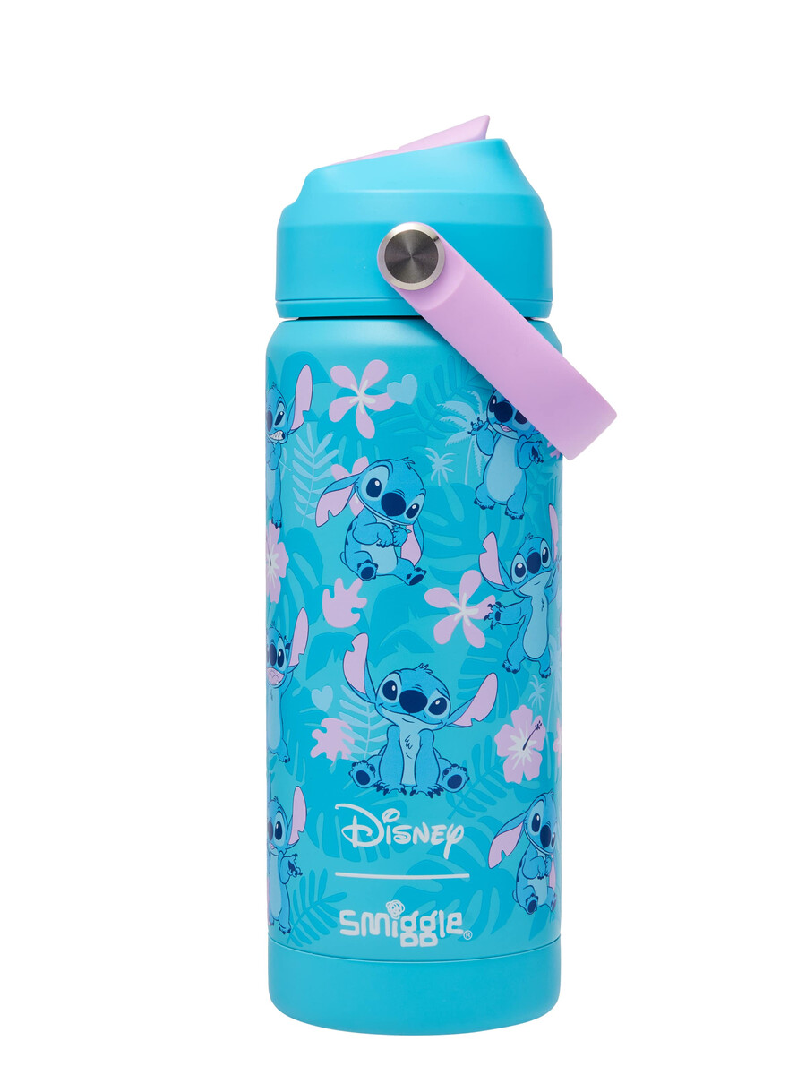 botella de acero inoxidable aislada stitch squiggle de 550 ml