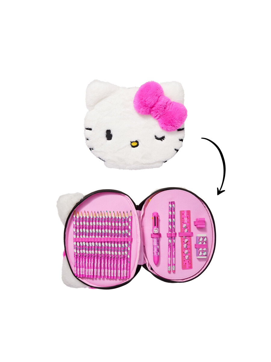 paquete de regalo de artículos de papelería hello kitty zip it