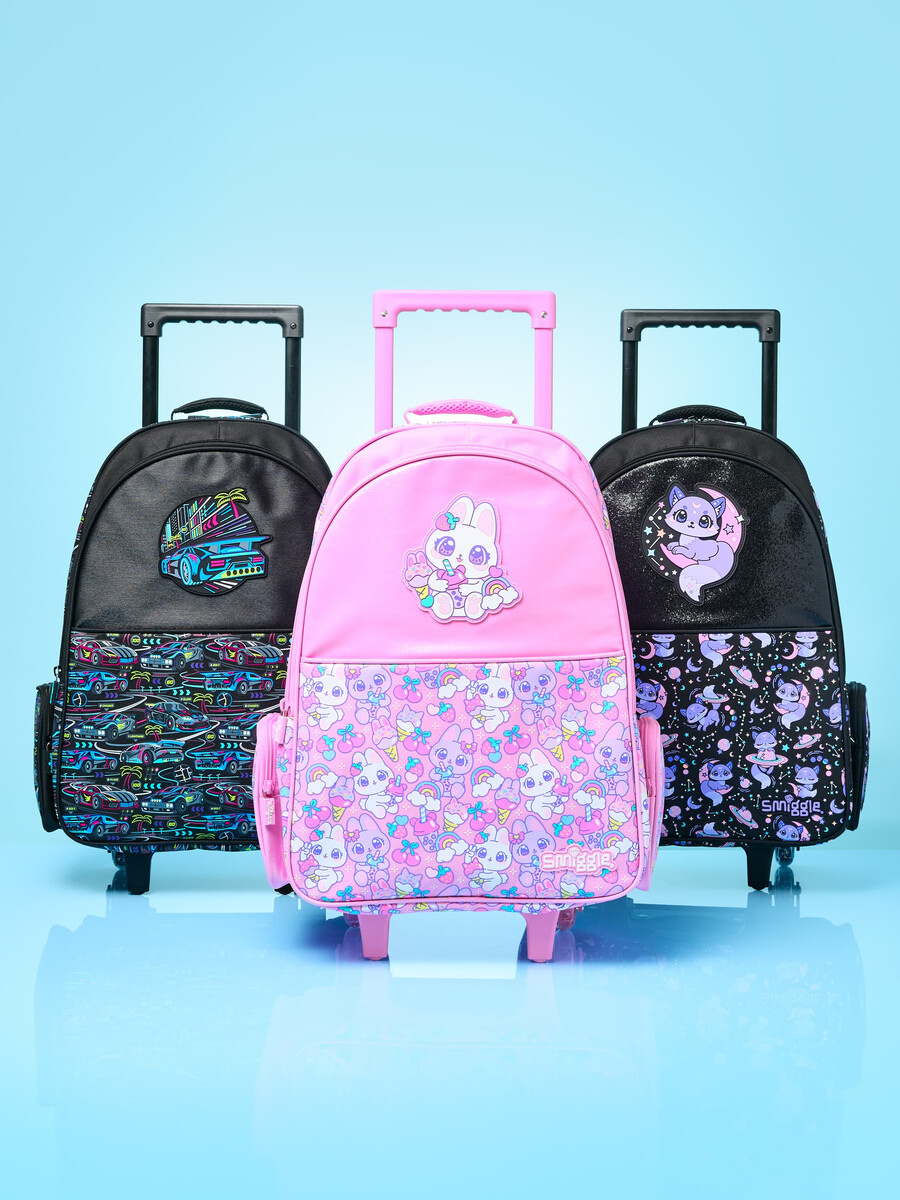 mochila con ruedas luminosas bright eyes