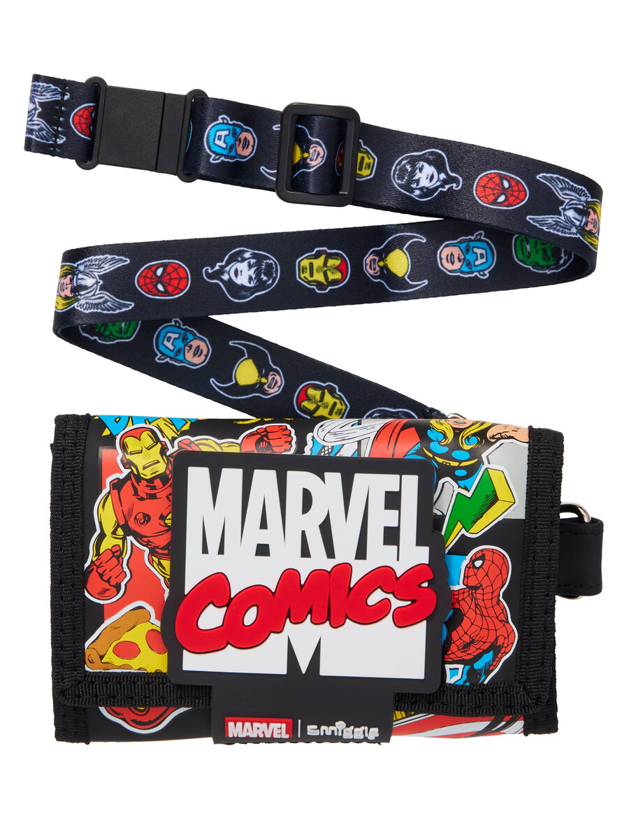 cartera con cordón de personajes de marvel